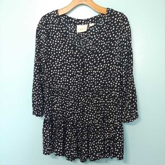 Anthropologie Maeve Lila Tiered Button Up Top Size Small - Picture 6 of 13